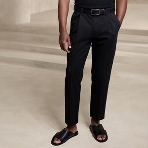 NWT Men’s Banana Republic Pleated Explorer Pant Black sz 33x34